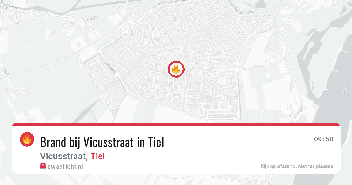 Brand bij Vicusstraat in Tiel — 25 jun 2026
