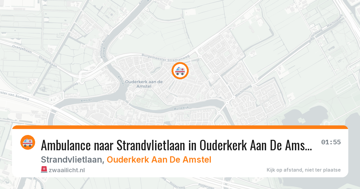 Ambulance naar Strandvlietlaan in Ouderkerk Aan De Amstel — 12 aug 2026
