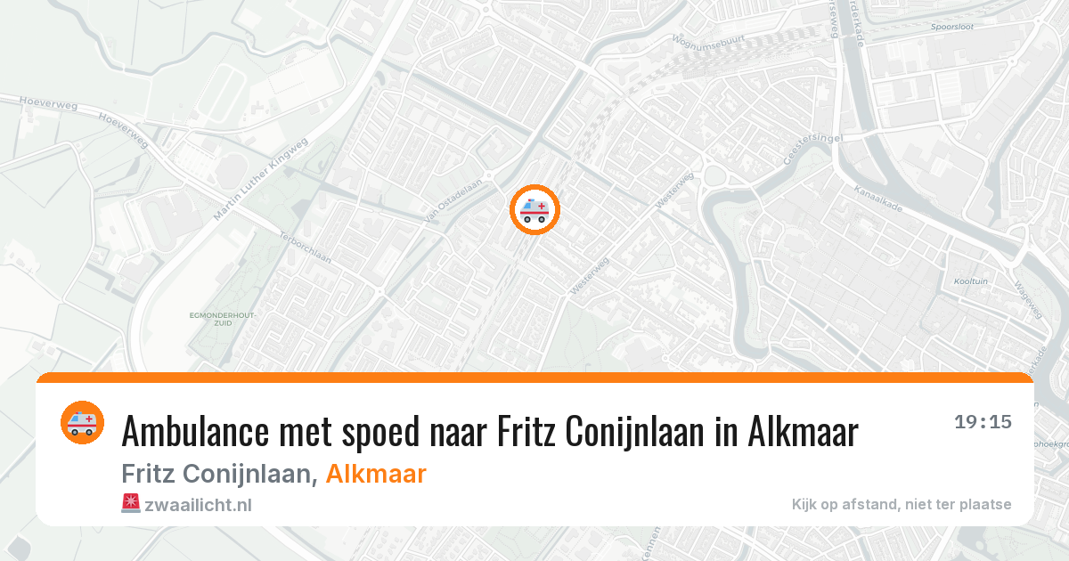 Ambulance met spoed naar Fritz Conijnlaan in Alkmaar — 12 jul 2026