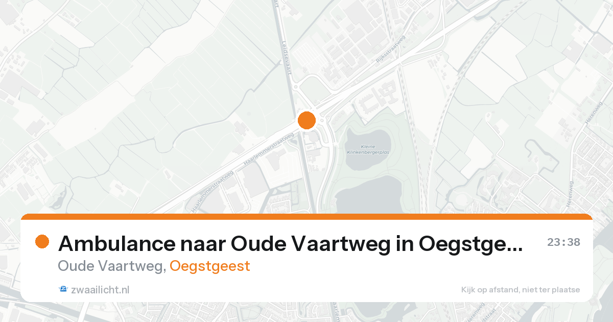 Ambulance naar Oude Vaartweg in Oegstgeest — 16 aug 2026
