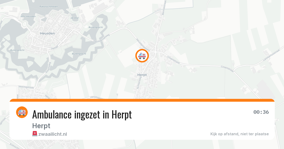 Ambulance ingezet in Herpt — 3 aug 2026