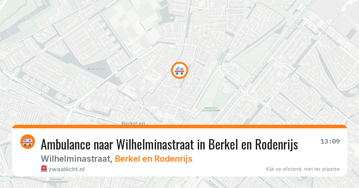 Ambulance naar Wilhelminastraat in Berkel en Rodenrijs — 19 jul 2026