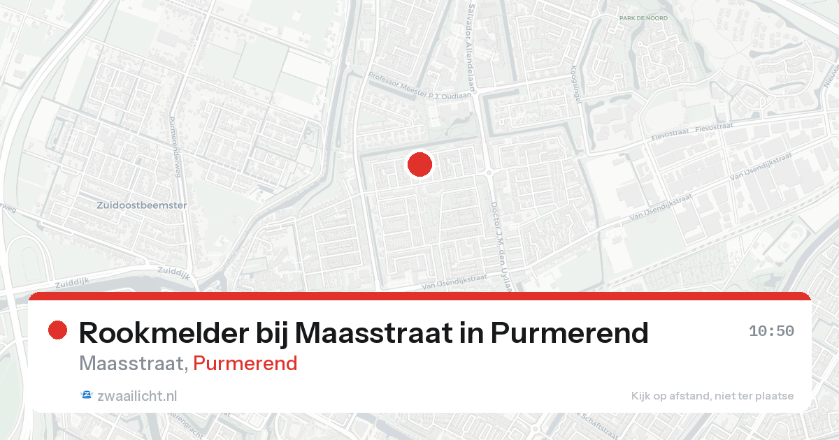 Rookmelder bij Maasstraat in Purmerend — 27 apr 2026