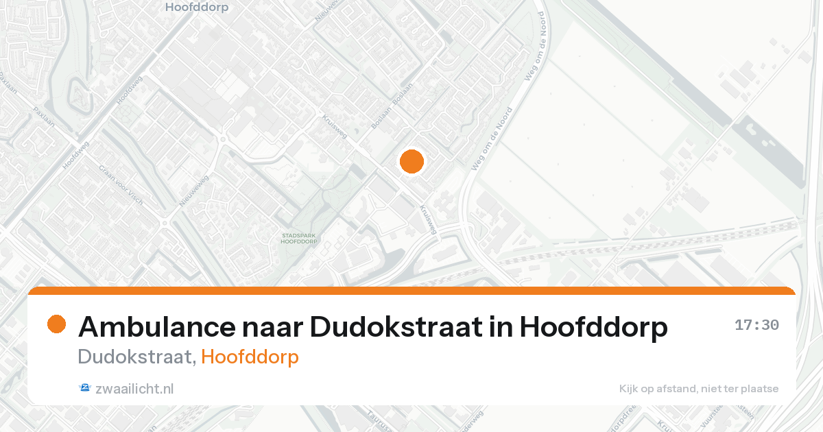 Ambulance naar Dudokstraat in Hoofddorp — 22 mei 2026