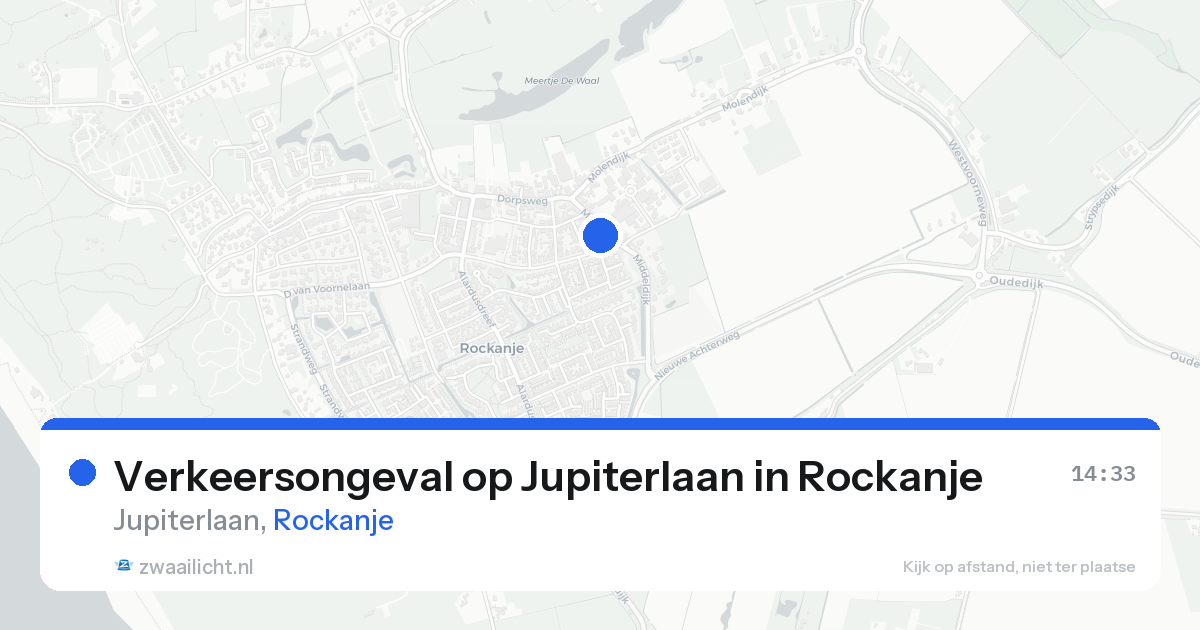 Verkeersongeval op Jupiterlaan in Rockanje — 23 aug 2026