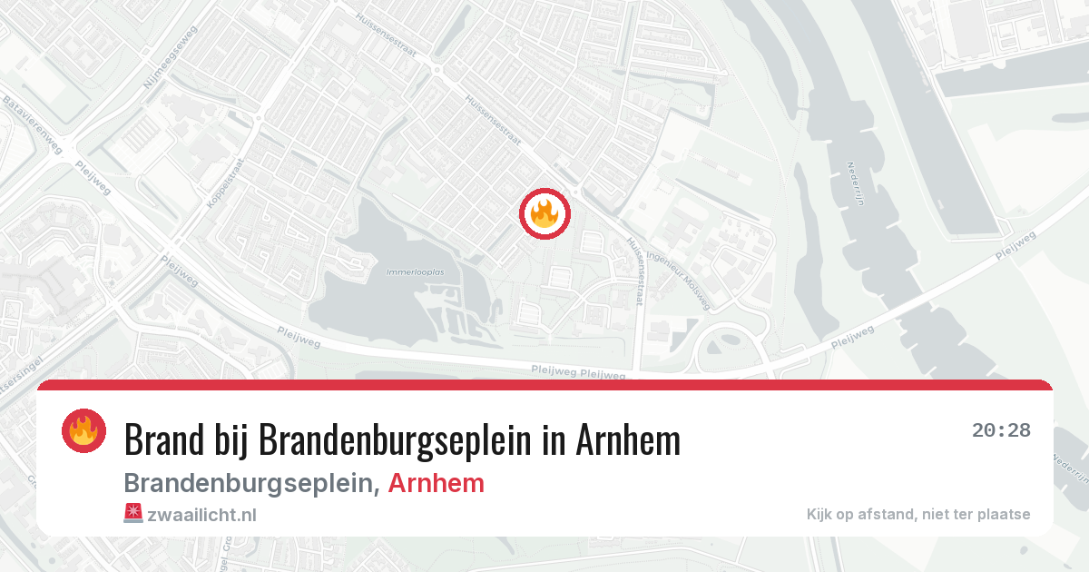 Brand bij Brandenburgseplein in Arnhem — 19 mrt 2026