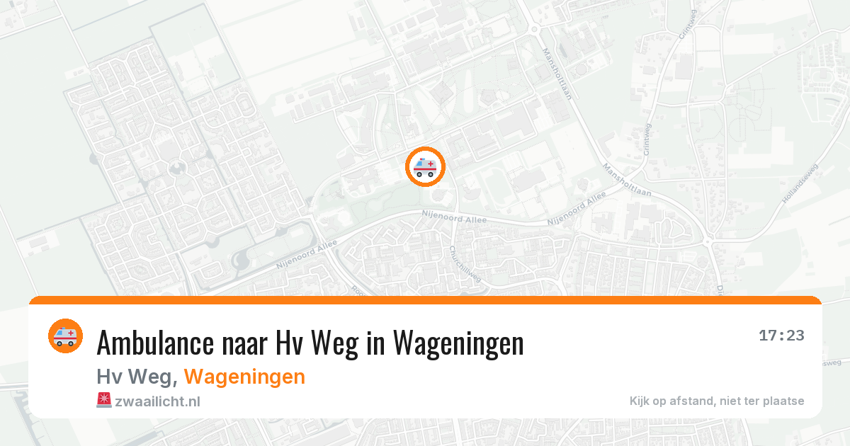 Ambulance naar Hv Weg in Wageningen — 22 mei 2026