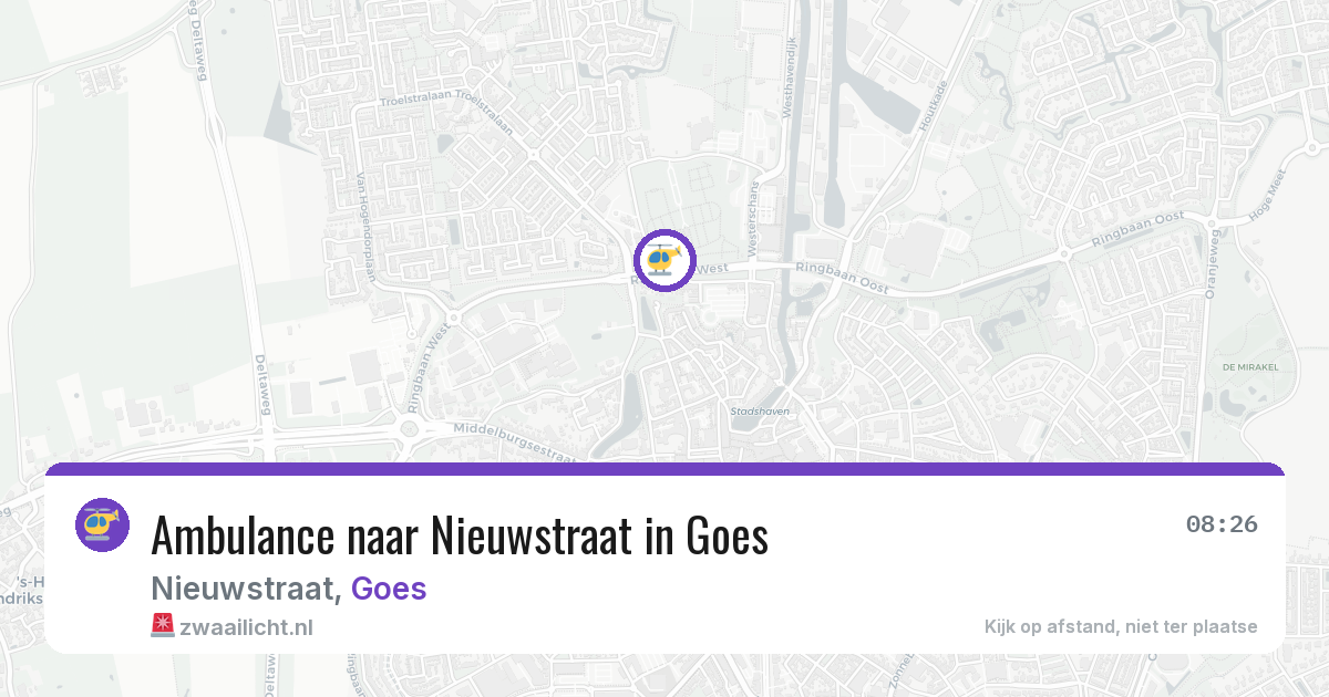 Ambulance naar Nieuwstraat in Goes — 13 jun 2026