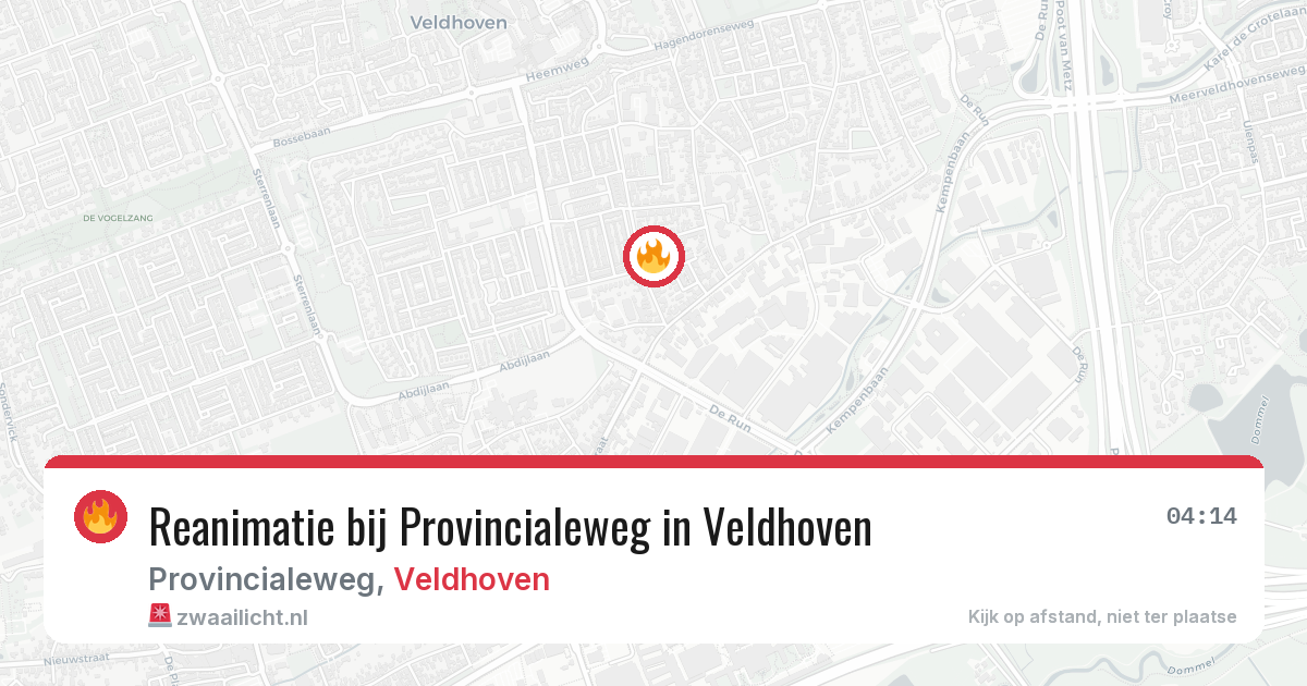 Reanimatie bij Provincialeweg in Veldhoven — 20 mrt 2026