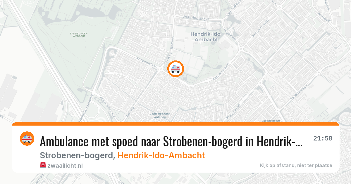 Ambulance met spoed naar Strobenen-bogerd in Hendrik-Ido-Ambacht — 17 apr 2026