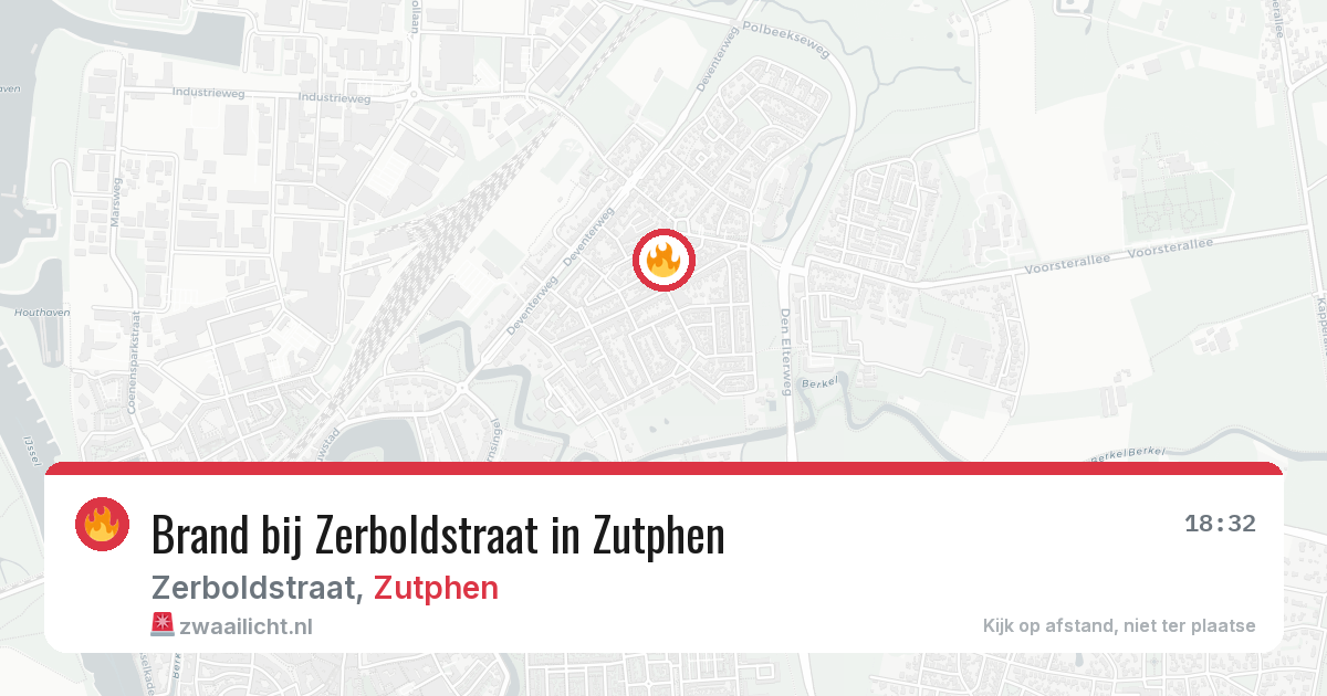 Brand bij Zerboldstraat in Zutphen — 29 mei 2026