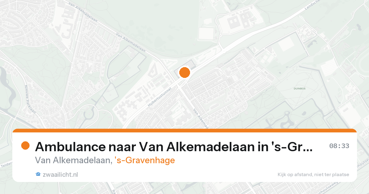 Ambulance naar Van Alkemadelaan in 's-Gravenhage — 25 aug 2026