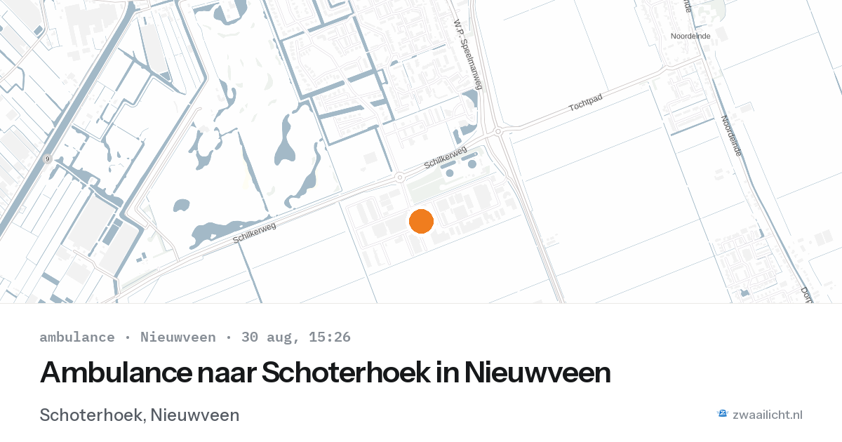 Ambulance naar Schoterhoek in Nieuwveen — 30 aug 2026