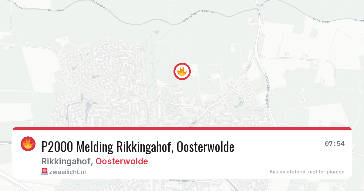 P2000 Melding Rikkingahof, Oosterwolde — 1 aug 2026
