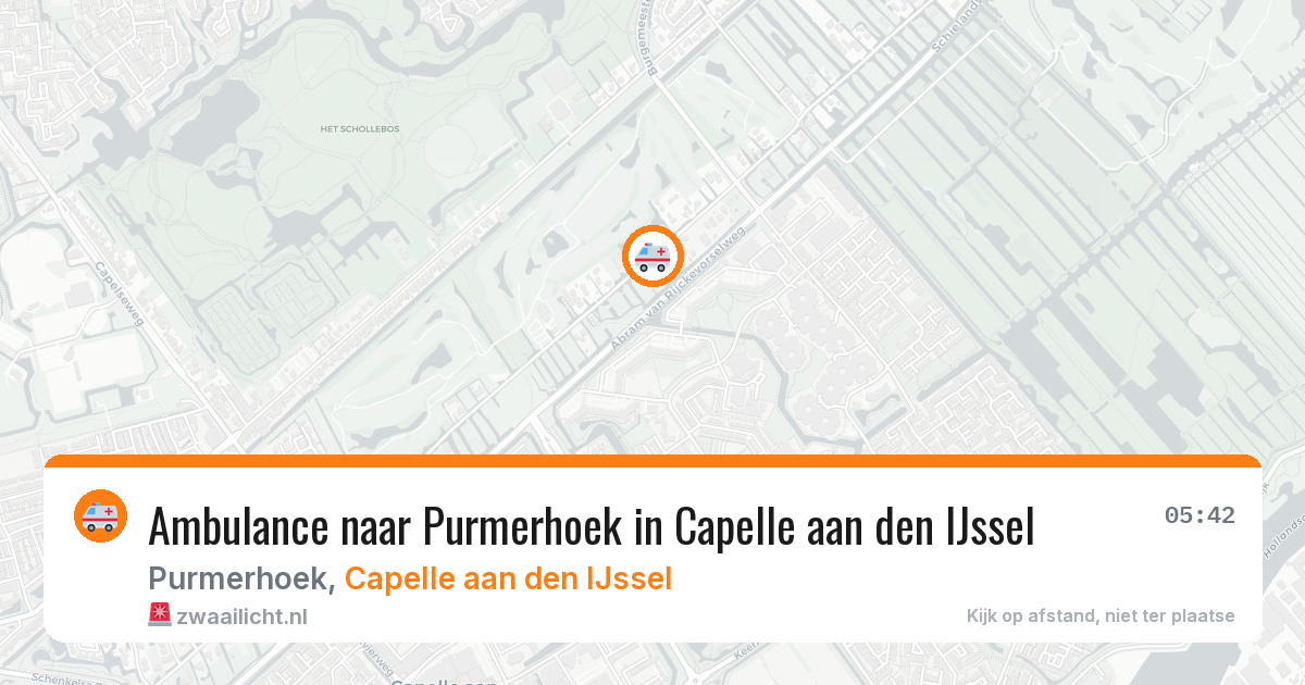 Ambulance naar Purmerhoek in Capelle aan den IJssel — 11 aug 2026