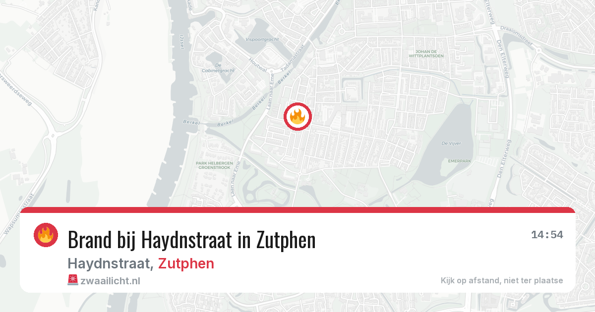 Brand bij Haydnstraat in Zutphen — 1 aug 2026