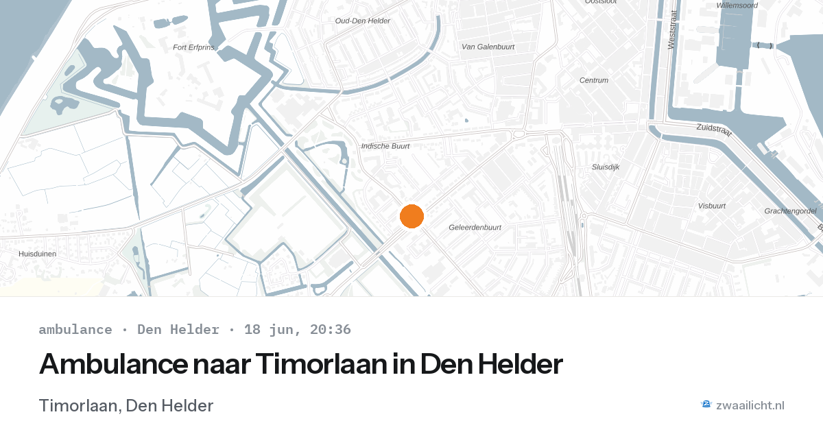 Ambulance naar Timorlaan in Den Helder — 18 jun 2026