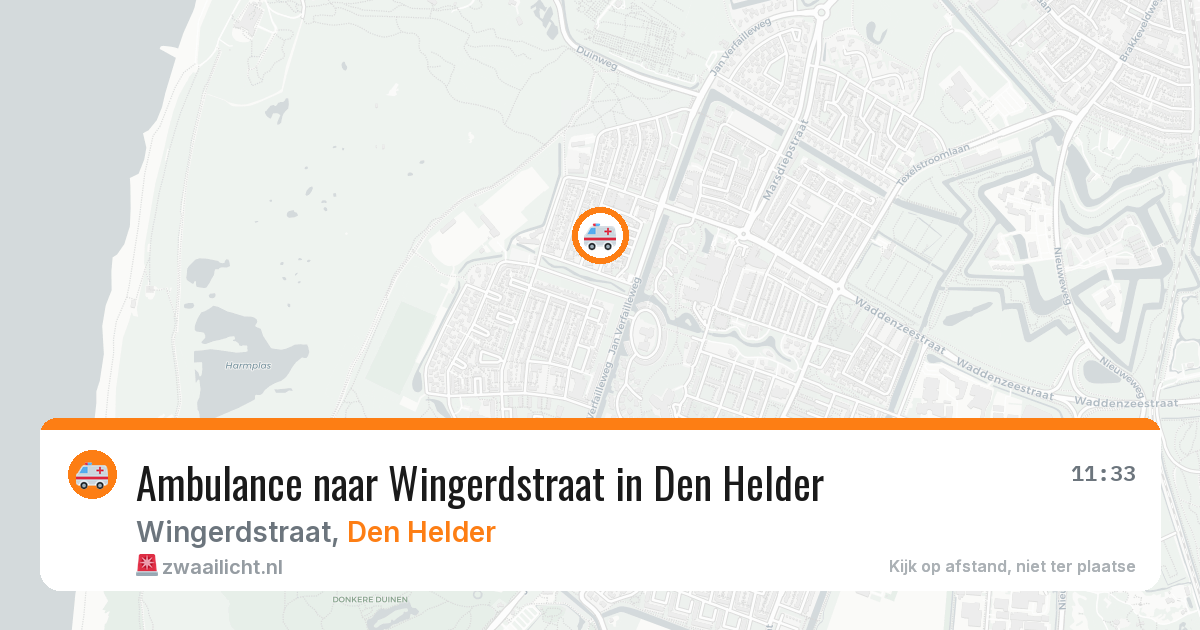 Ambulance naar Wingerdstraat in Den Helder — 5 mei 2026