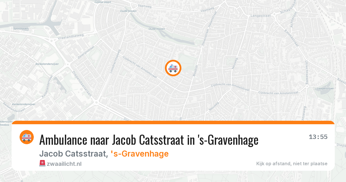 Ambulance naar Jacob Catsstraat in 's-Gravenhage — 21 mrt 2026