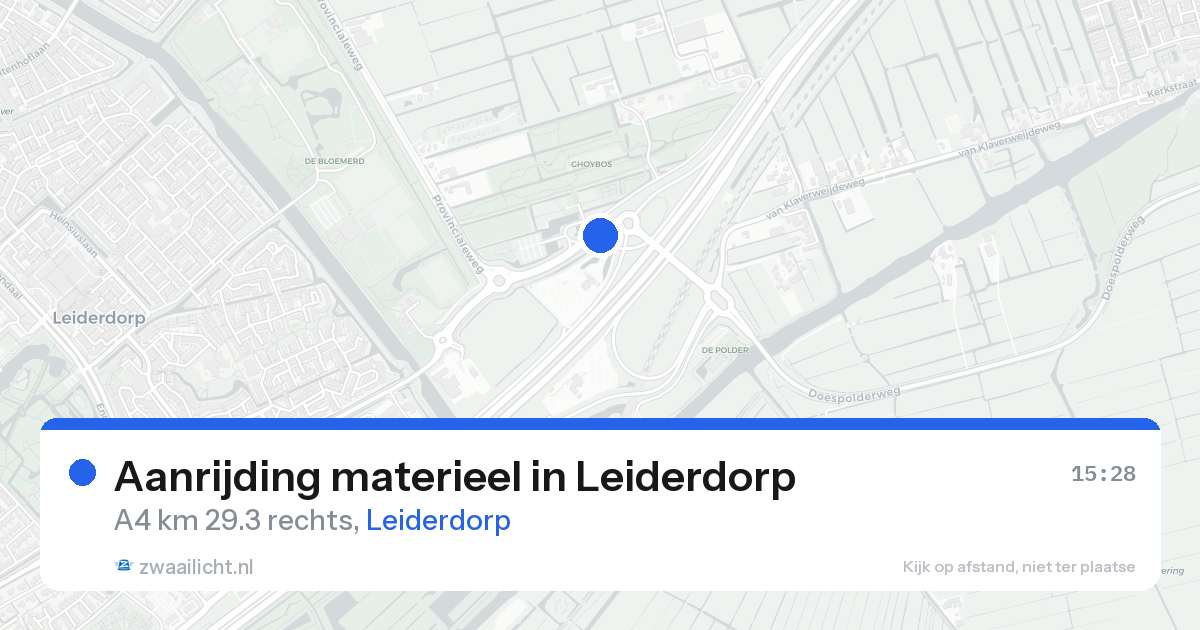 Aanrijding materieel in Leiderdorp — 17 aug 2026