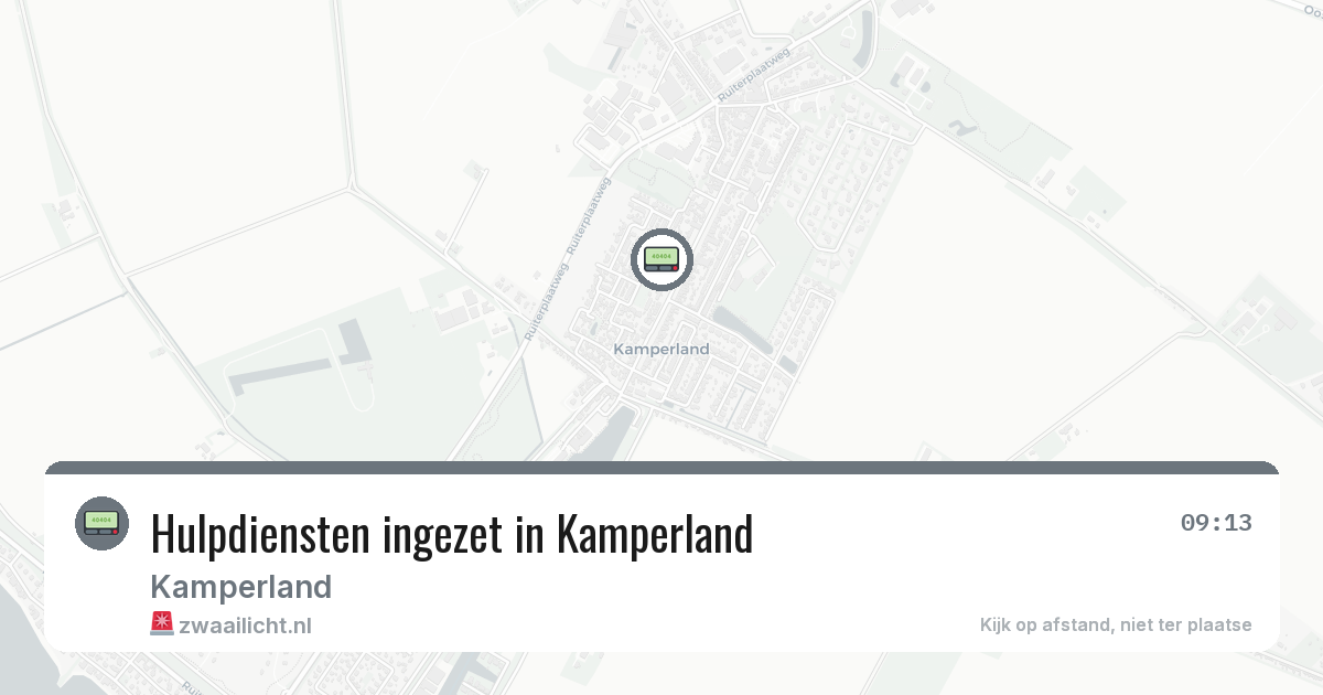 Hulpdiensten ingezet in Kamperland — 9 apr 2026 | 🚨 Zwaailicht.nl