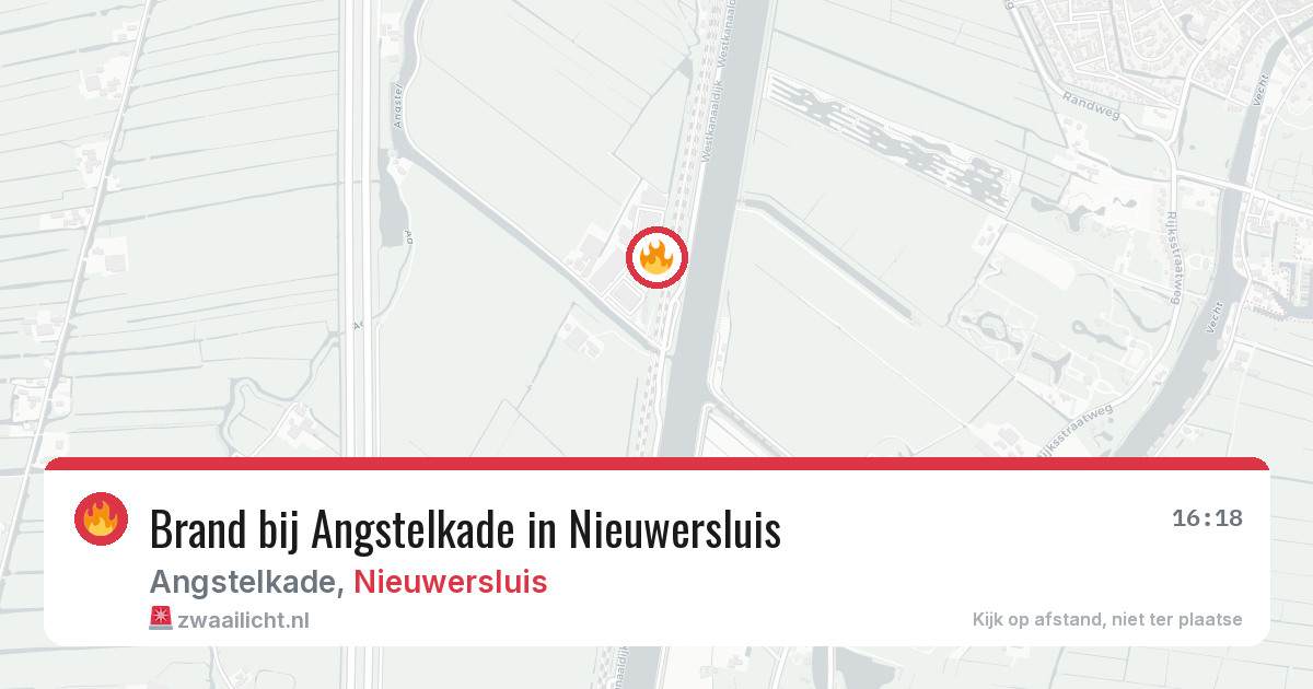 Brand bij Angstelkade in Nieuwersluis — 21 feb 2026
