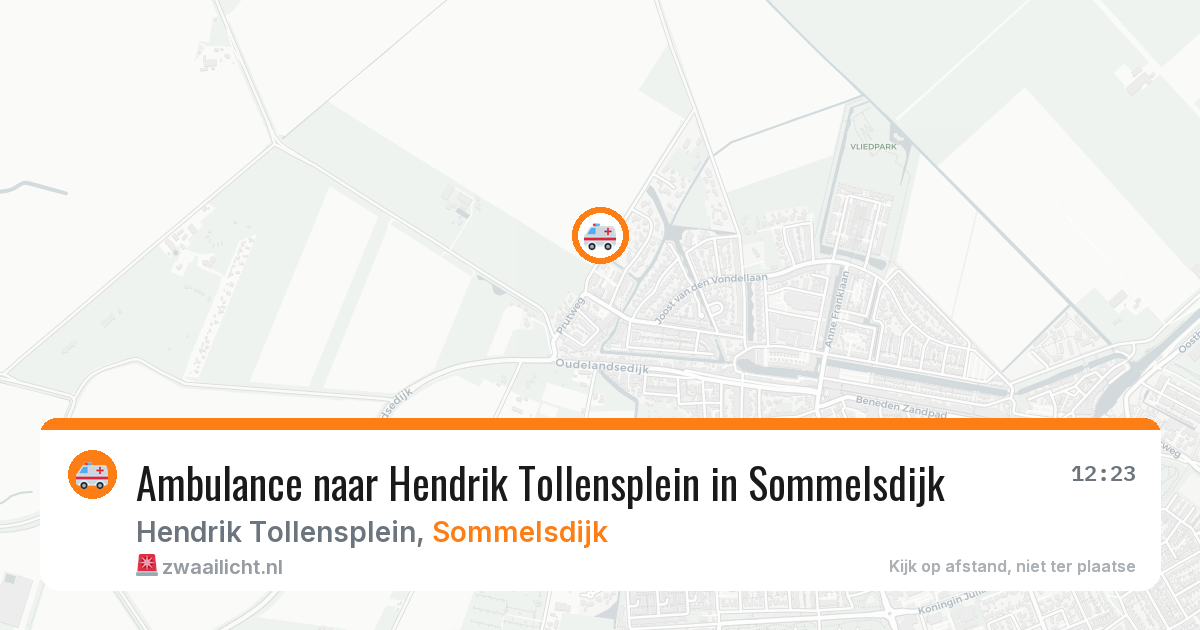 Ambulance naar Hendrik Tollensplein in Sommelsdijk — 31 mei 2026