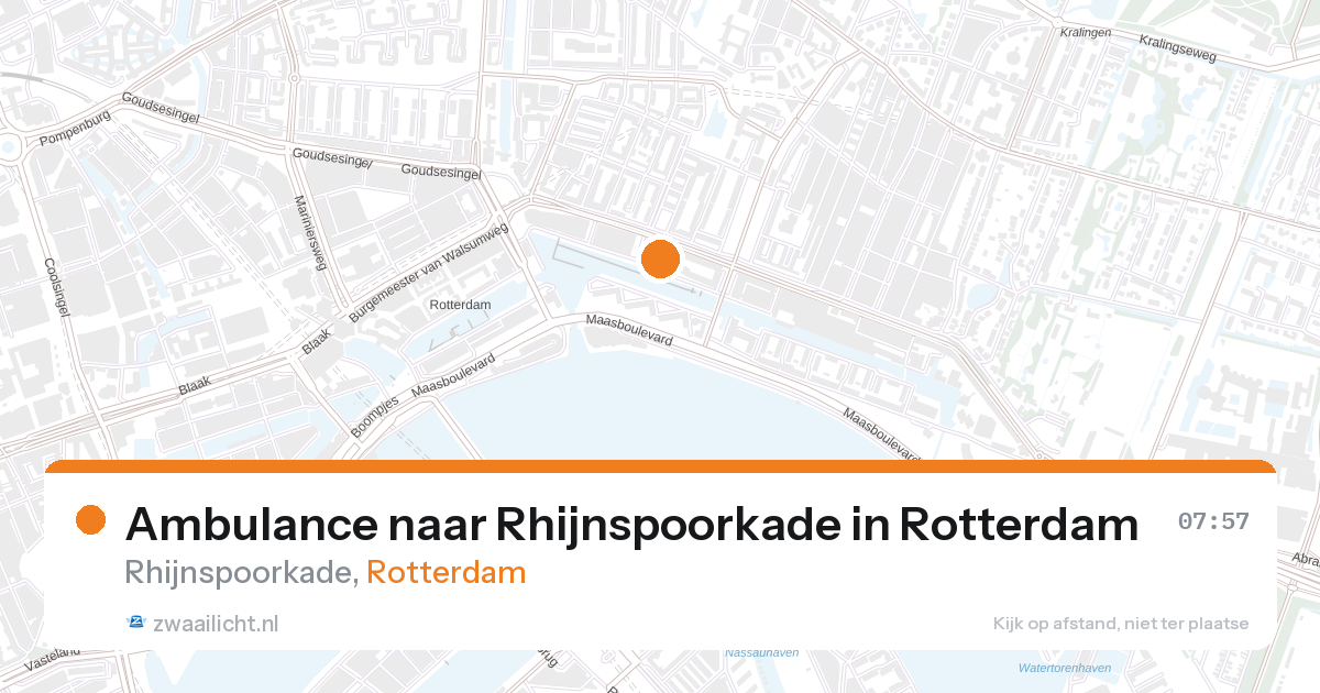 Ambulance naar Rhijnspoorkade in Rotterdam — 17 jul 2026