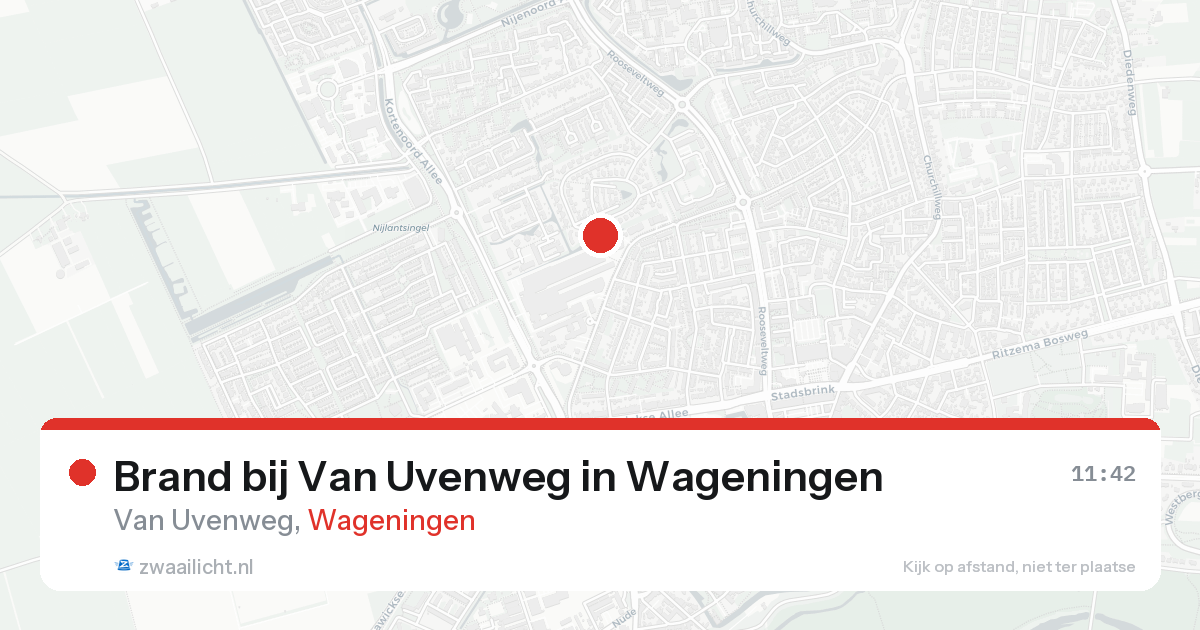 Brand bij Van Uvenweg in Wageningen — 15 feb 2026