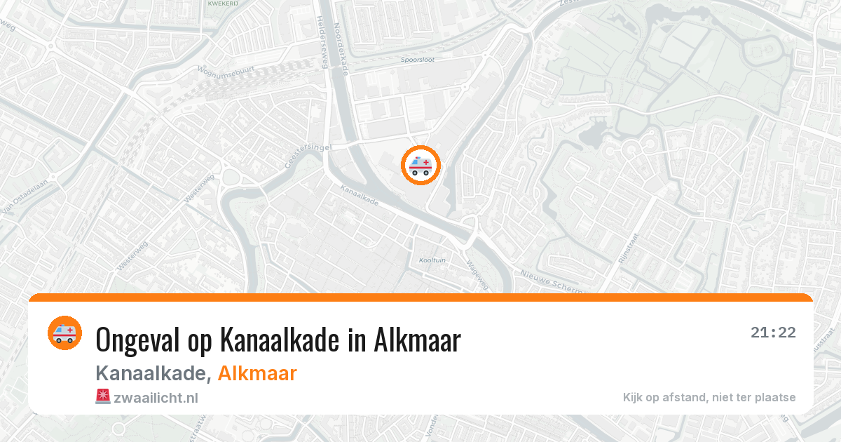 Ongeval op Kanaalkade in Alkmaar — 8 mrt 2026