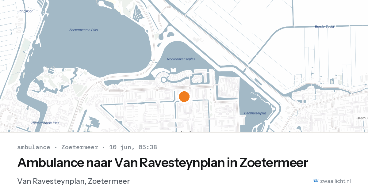 Ambulance naar Van Ravesteynplan in Zoetermeer — 10 jun 2026