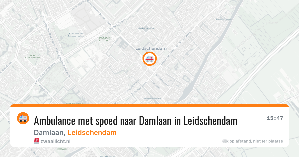 Ambulance met spoed naar Damlaan in Leidschendam — 8 jun 2026