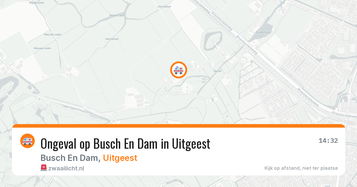 Ongeval op Busch En Dam in Uitgeest — 6 aug 2026