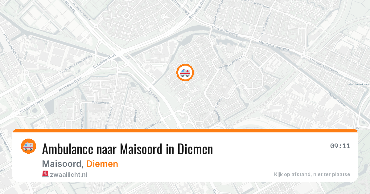 Ambulance naar Maisoord in Diemen — 9 apr 2026