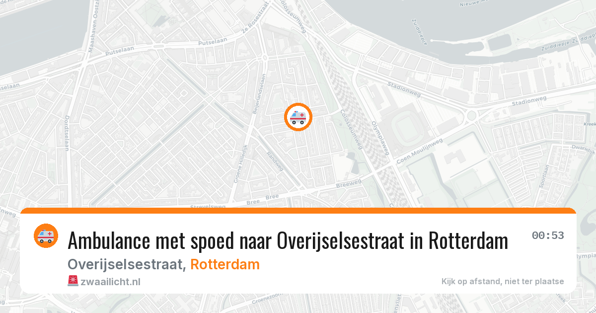 Ambulance met spoed naar Overijselsestraat in Rotterdam — 29 jul 2026