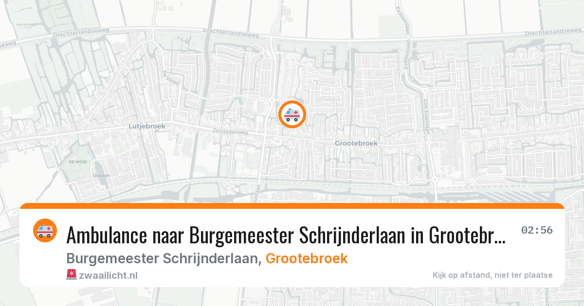 Ambulance naar Burgemeester Schrijnderlaan in Grootebroek — 28 jul 2026