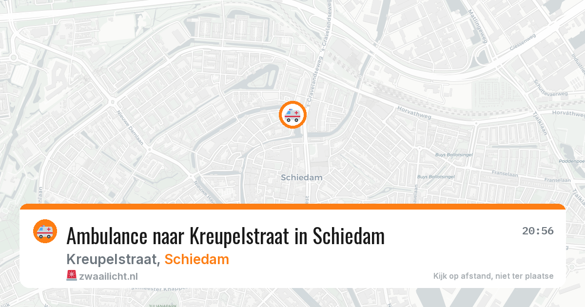Ambulance naar Kreupelstraat in Schiedam — 26 apr 2026