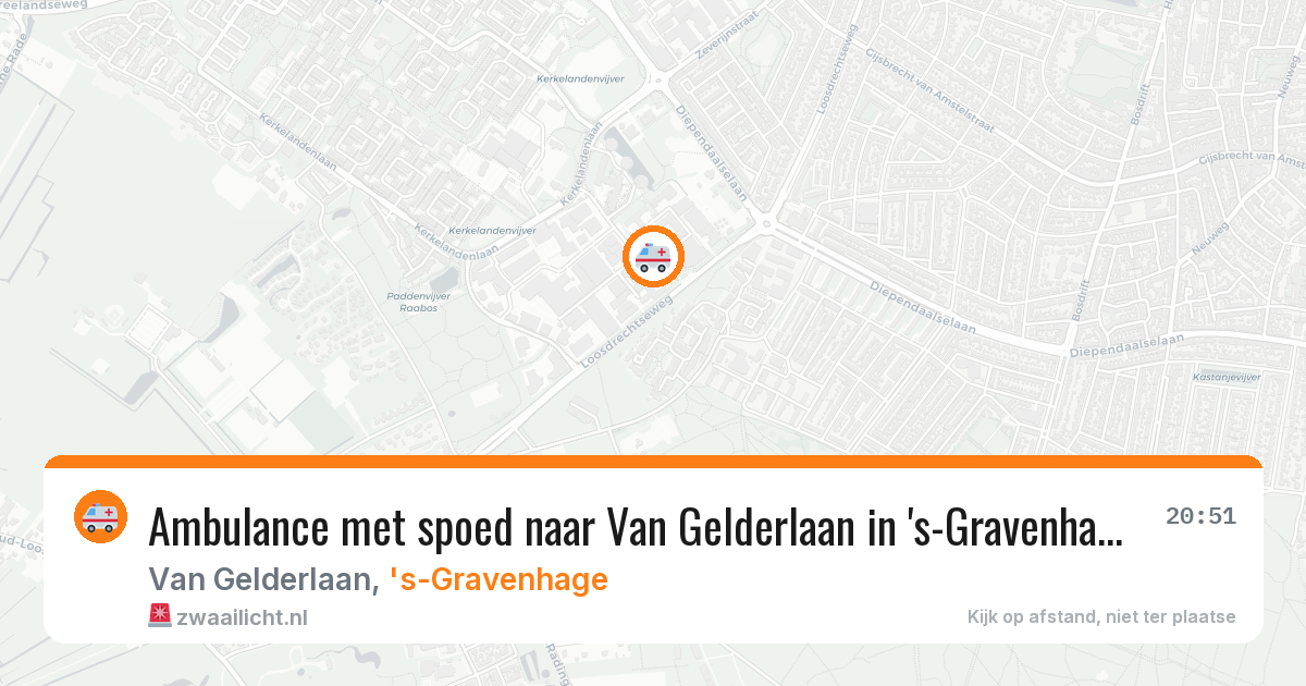 Ambulance met spoed naar Van Gelderlaan in 's-Gravenhage — 31 mrt 2026