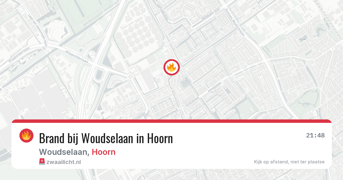 Brand bij Woudselaan in Hoorn — 9 aug 2026