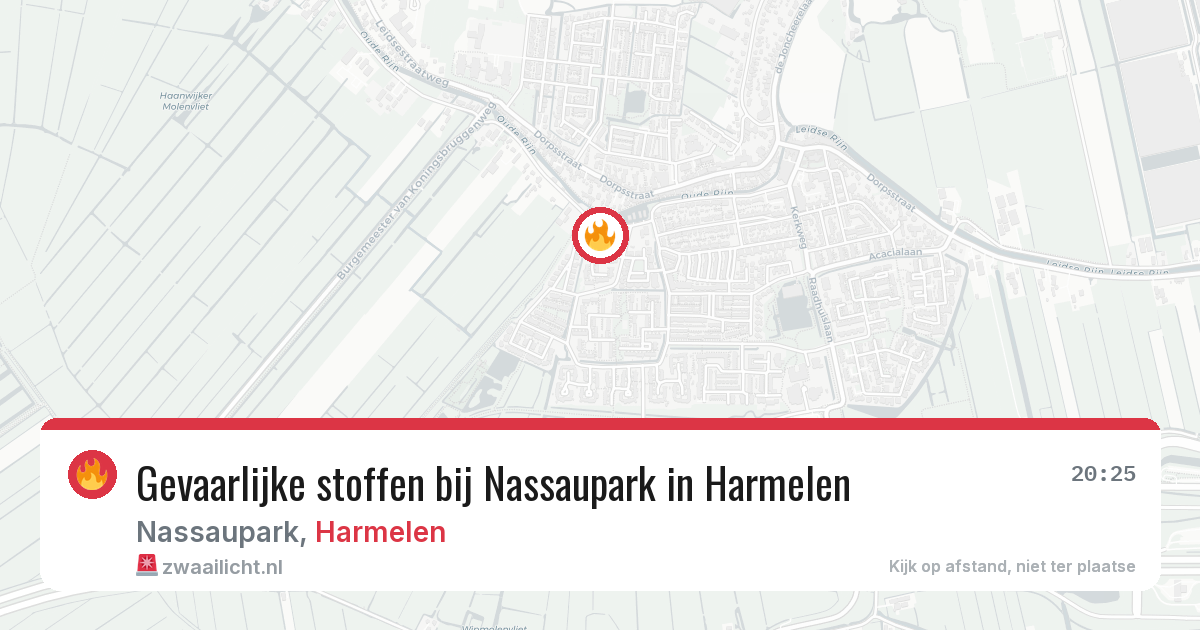 Gevaarlijke stoffen bij Nassaupark in Harmelen — 13 apr 2026