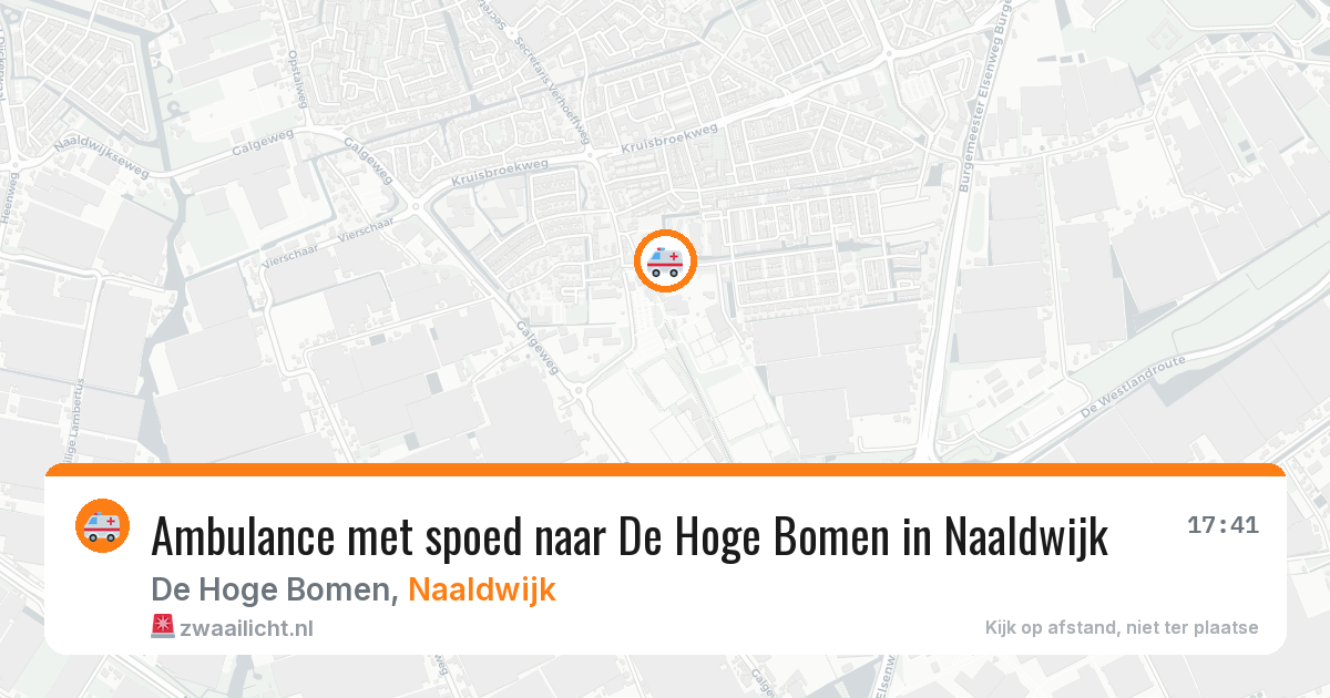 Ambulance met spoed naar De Hoge Bomen in Naaldwijk — 4 jul 2026