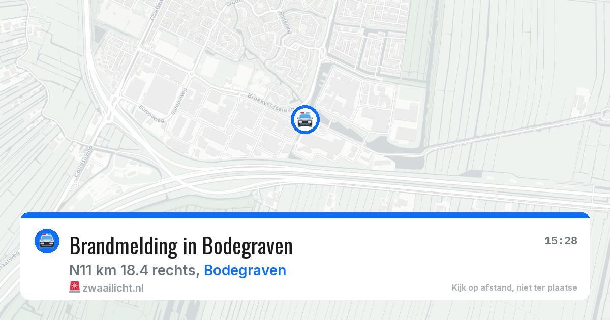 Brandmelding in Bodegraven — 25 mrt 2026