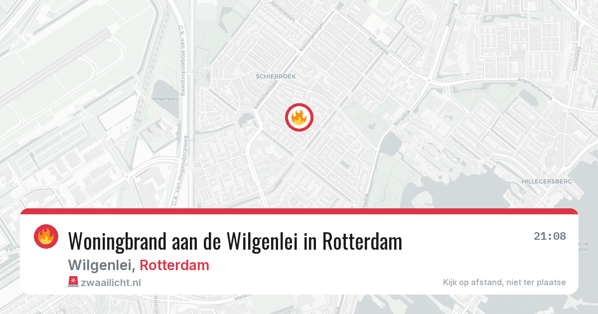 Woningbrand aan de Wilgenlei in Rotterdam — 10 jun 2026