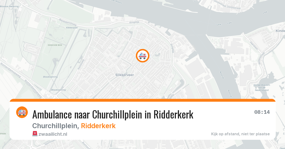 Ambulance naar Churchillplein in Ridderkerk — 17 mrt 2026