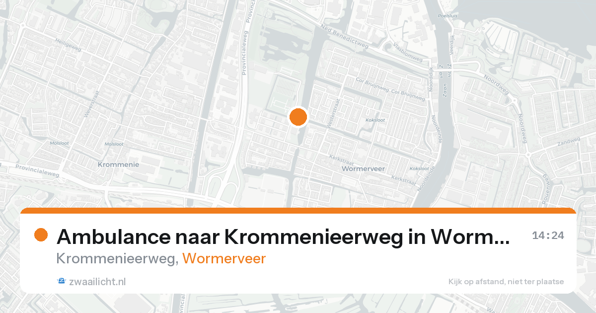 Ambulance naar Krommenieerweg in Wormerveer — 18 aug 2026