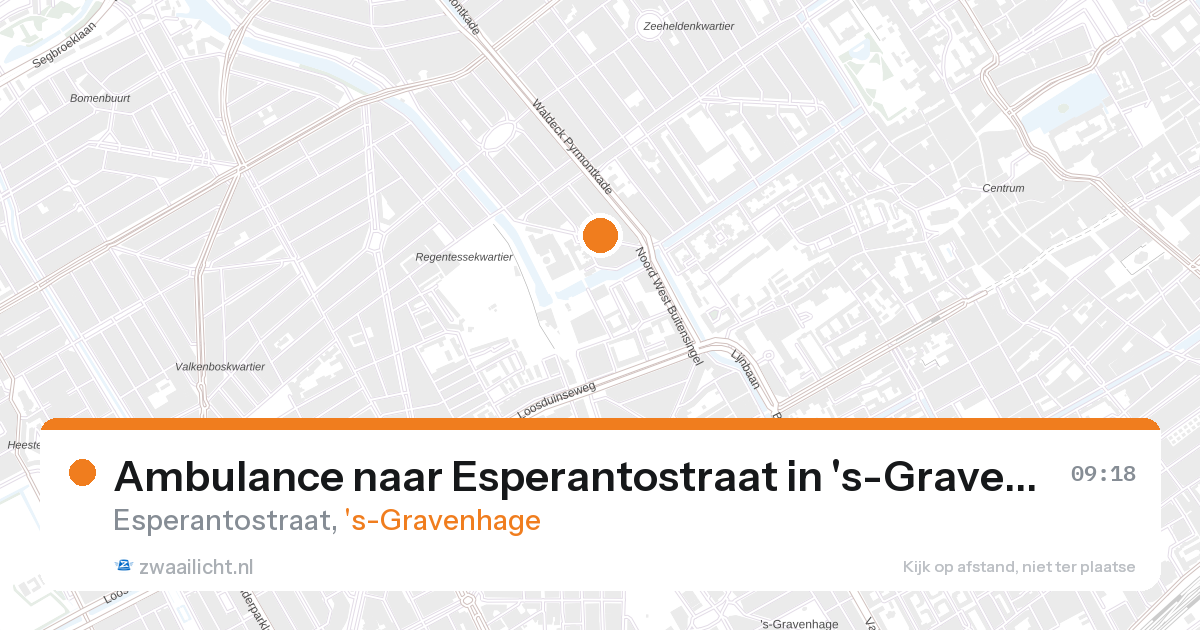 Ambulance naar Esperantostraat in 's-Gravenhage — 27 aug 2026