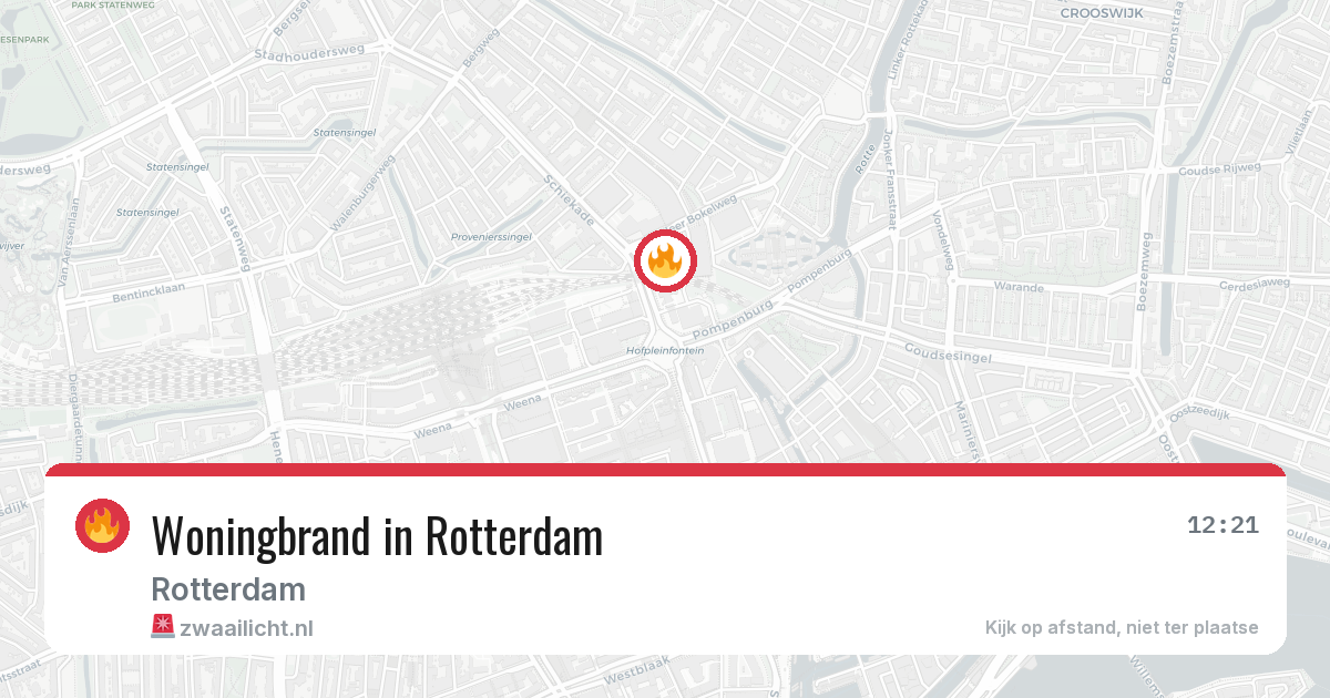 Woningbrand in Rotterdam — 7 jul 2026