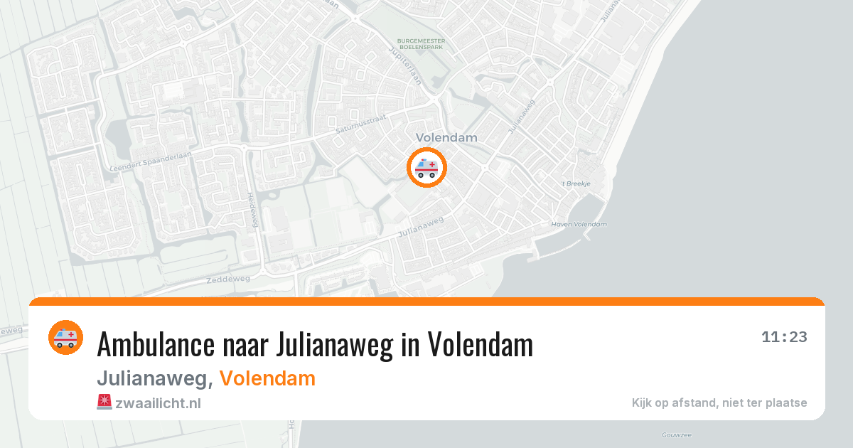 Ambulance naar Julianaweg in Volendam — 20 jul 2026