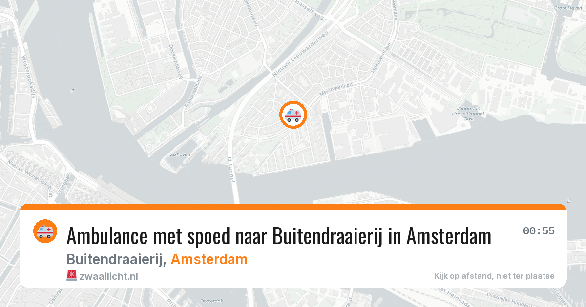 Ambulance met spoed naar Buitendraaierij in Amsterdam — 20 mrt 2026