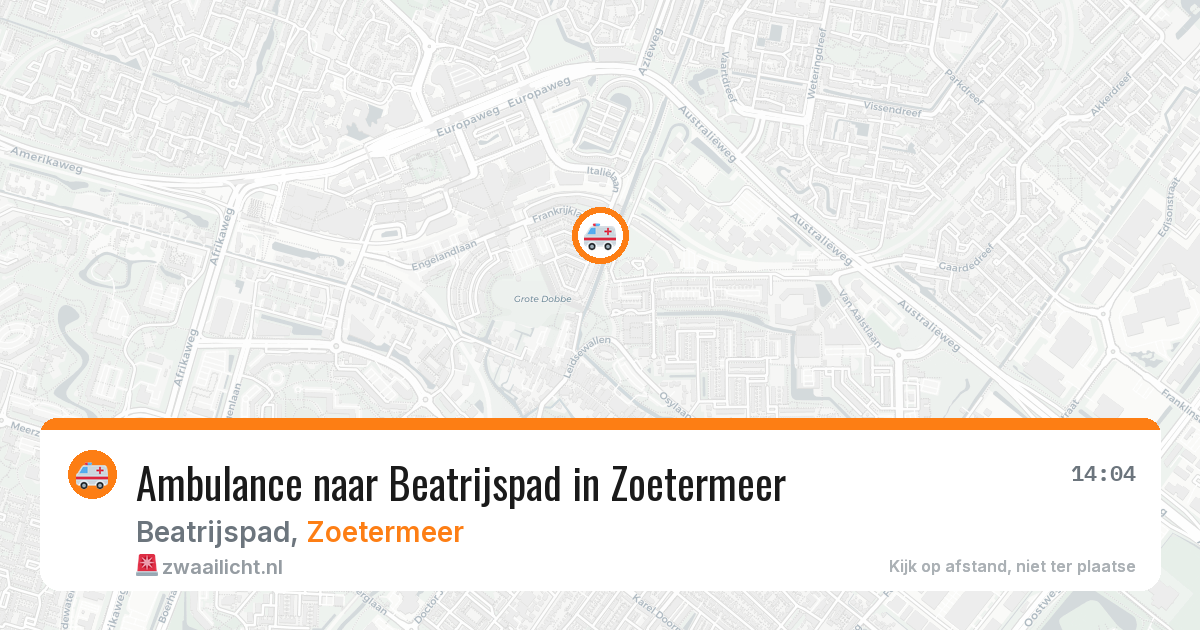 Ambulance naar Beatrijspad in Zoetermeer — 24 jun 2026